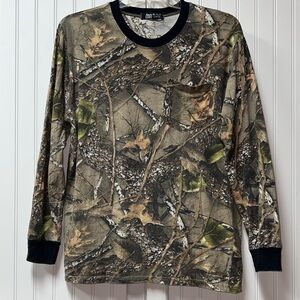 Y2K Camo Long Sleeve Shirt L Vintage Mossy Oak Realtree